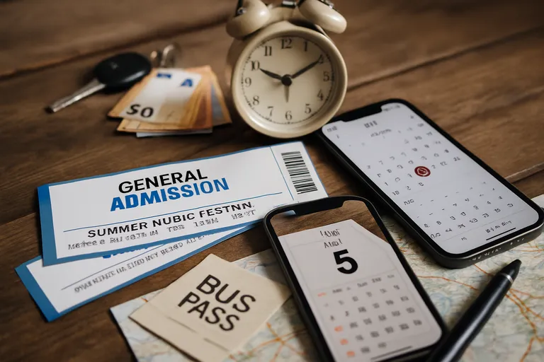 Tickets, vervoer en budget